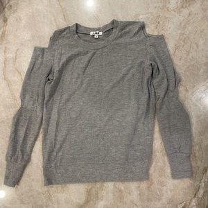 Grey LNA sweater with cutouts
